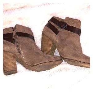 Brown Suede Ankle Booties